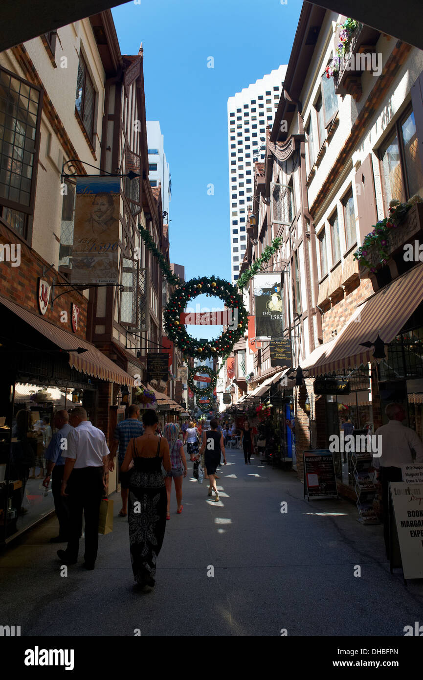 London Court Hay Street Mall Perth Western Australia Stock Photo