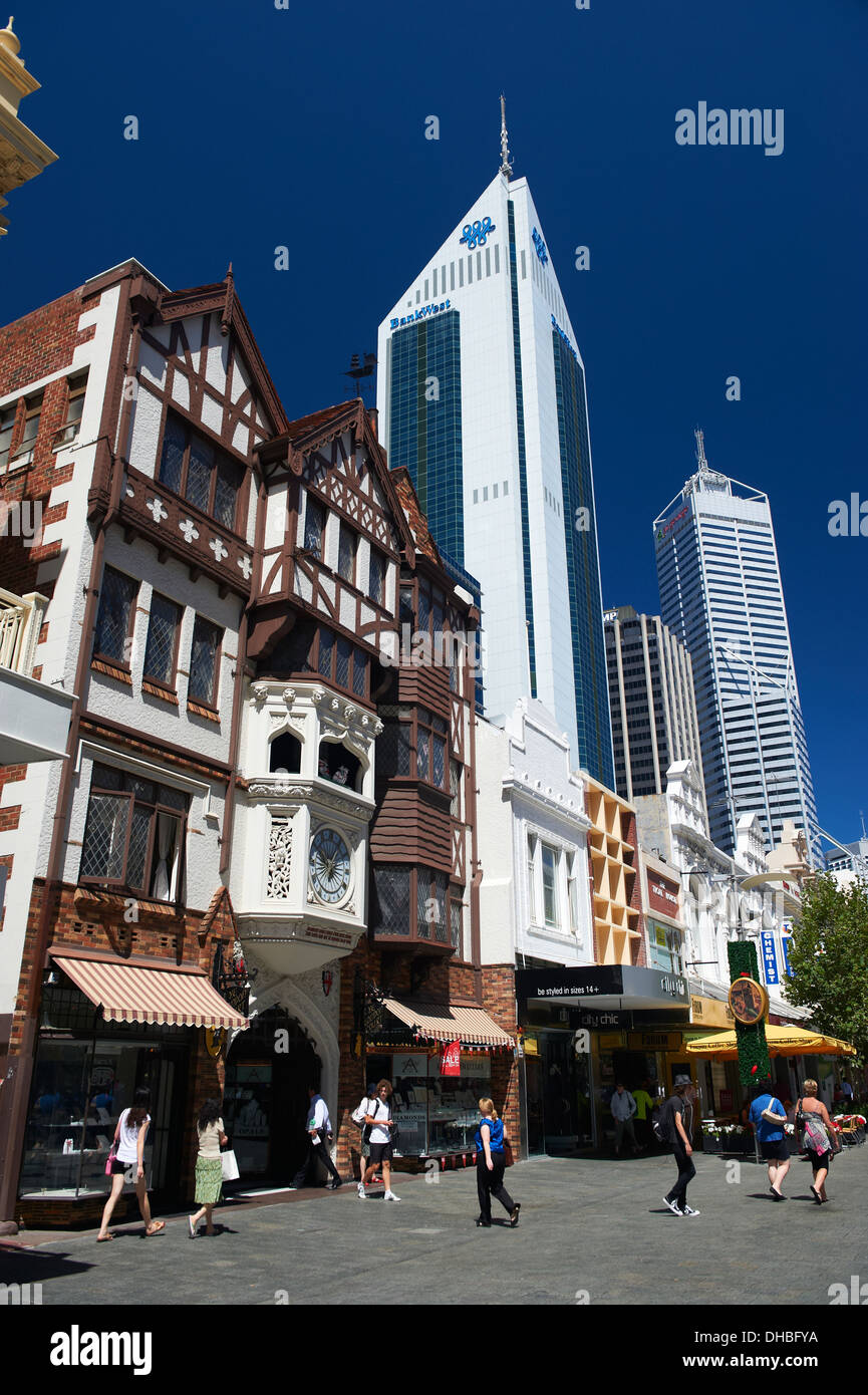 BankWest tower in Downtown Perth. Bankwest tower is a 52 storey office building in Perth Western Australia. Completed in 1988 Stock Photo