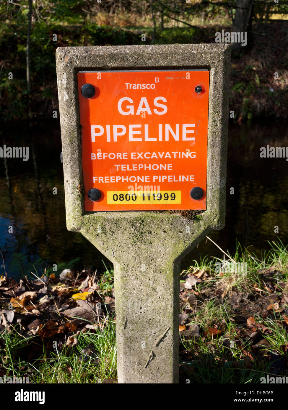 Gas pipeline marker, England, UK Stock Photo 62334451 Alamy