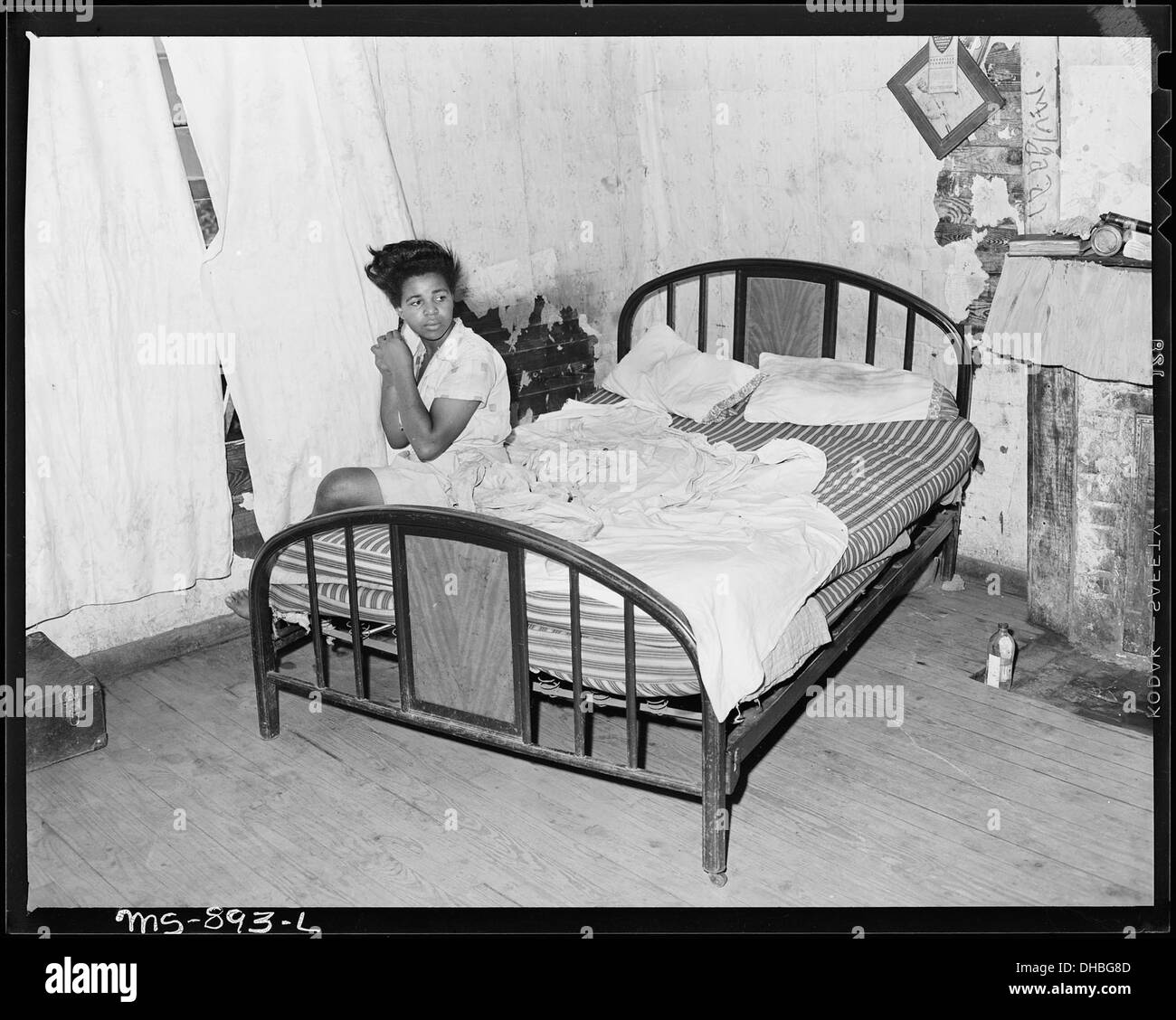 Bedroom of Eddie Cain, miner, who lives in company housing project. Adams, Rowe & Norman Inc., Porter Mine... 540595 Stock Photo