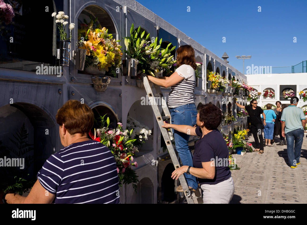 Cemetery in Guia de Isora, Tenerife, Canary Islands, Spain, Spanish