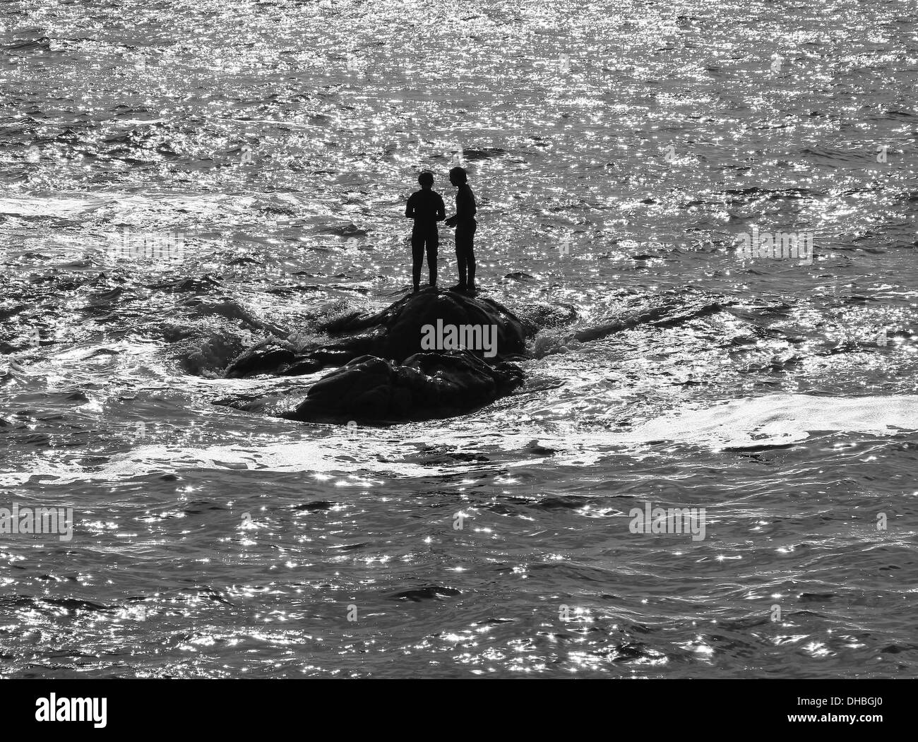 boys swiming at the black sea 
