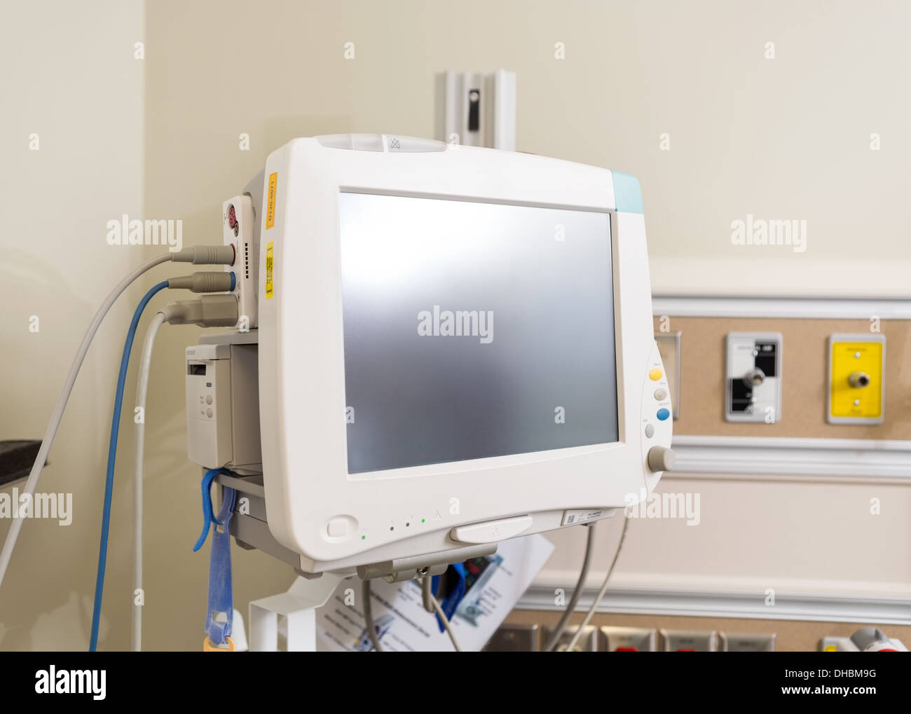 ECG Monitor In Hospital Stock Photo