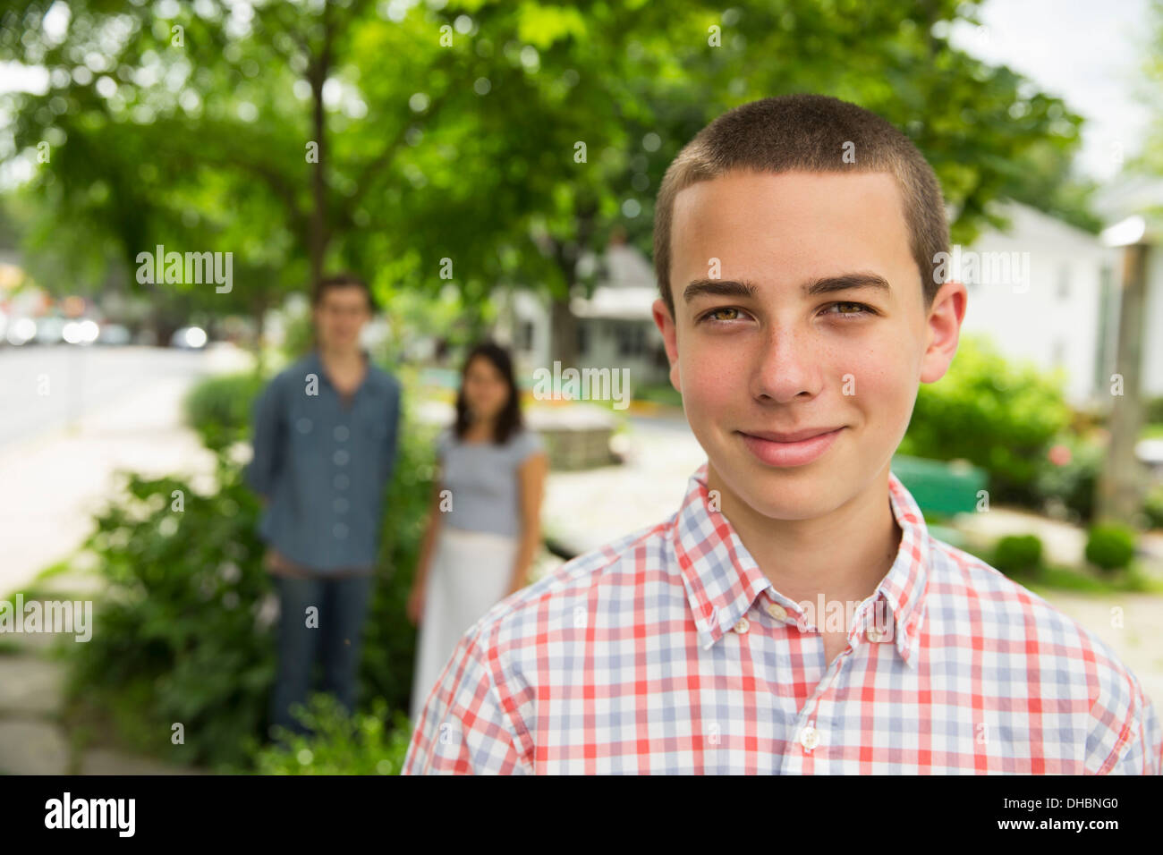 Two boys two girls smiling hi-res stock photography and images - Alamy
