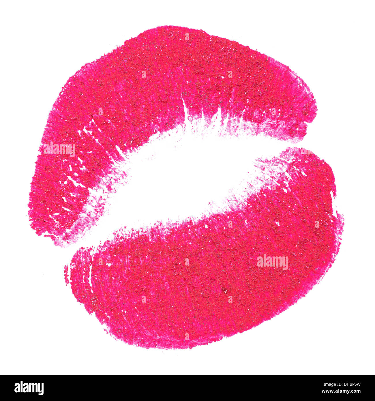 Lipstick kiss. Square composition. Stock Photo
