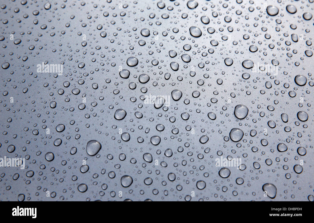 water drops on metal Stock Photo