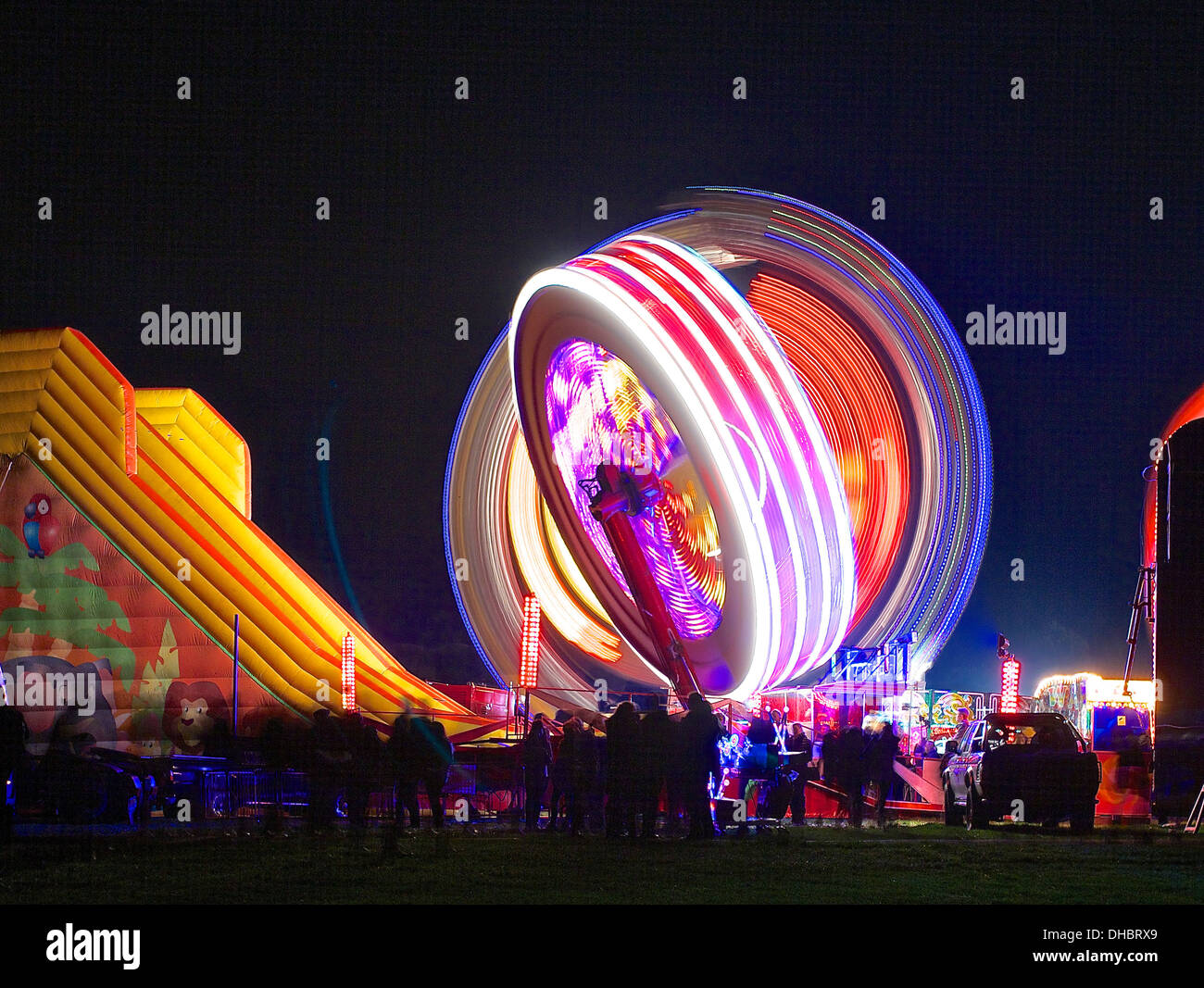 Funfair rides Stock Photo