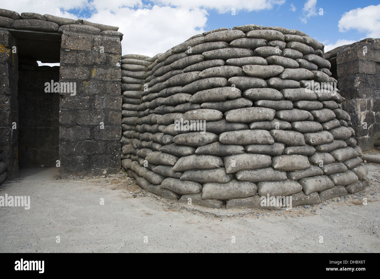 Observation posts in the trenches of death Stock Photo