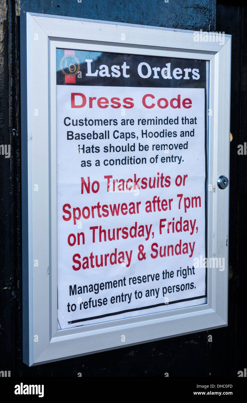 Restaurant Dress Code Policy