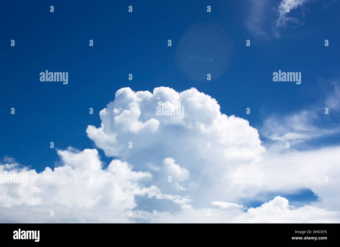 Natural Blue Sky Background With White Clouds Stock Photo - Alamy