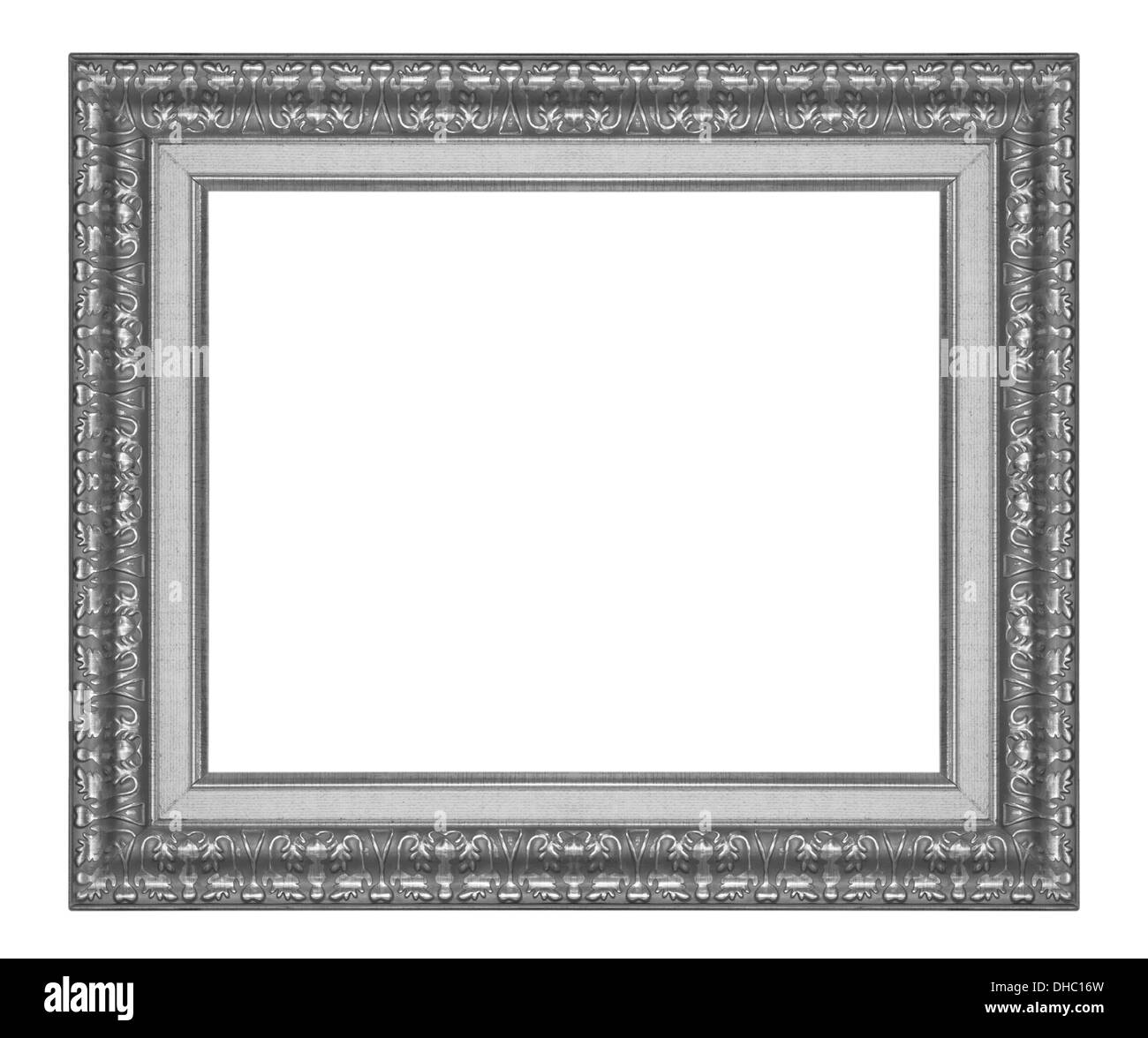 Classic wooden frame isolated on white background Stock Photo Alamy