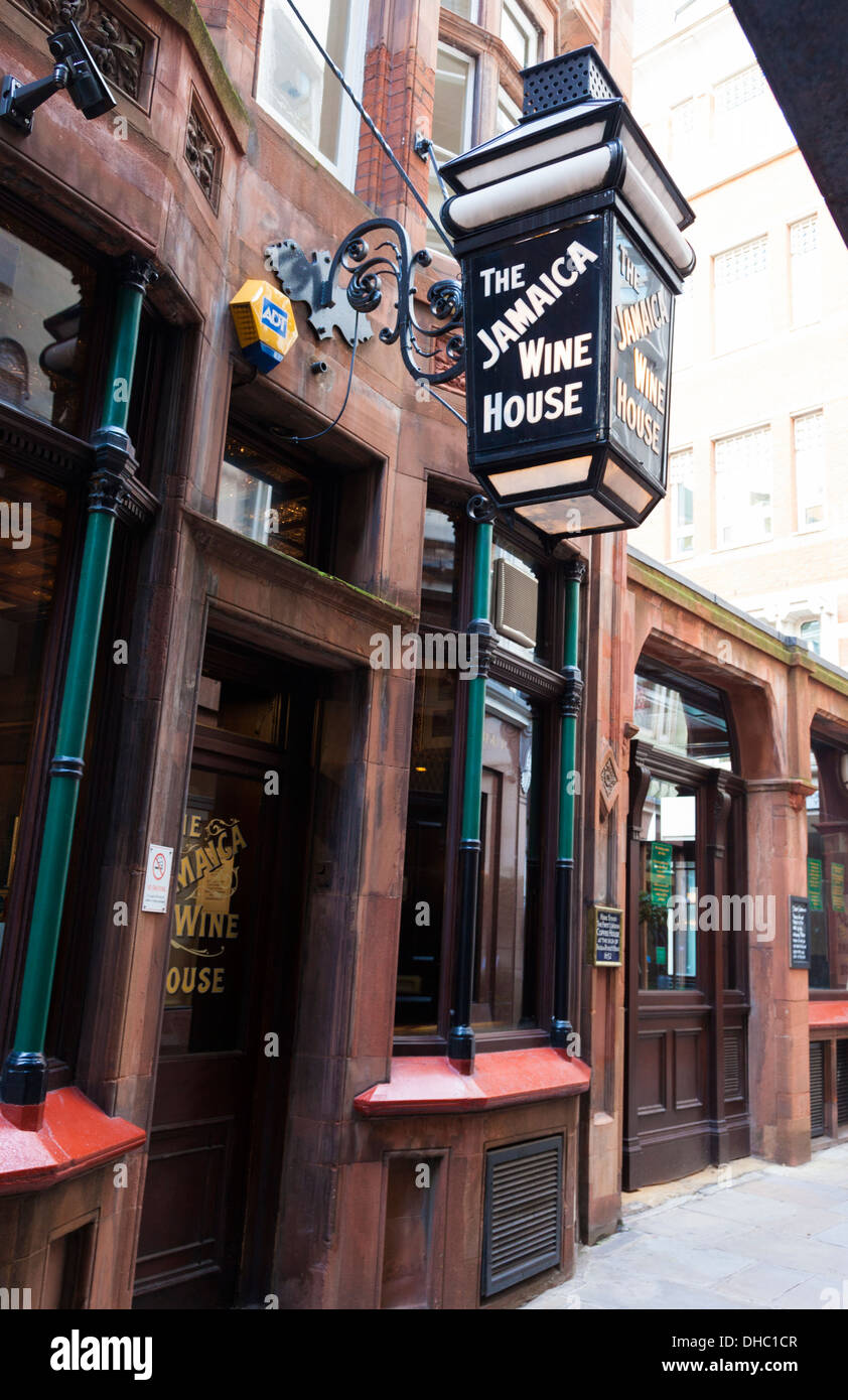 The Jamaica Wine House, St Michaels Alley, Cornhill, London, UK. Site