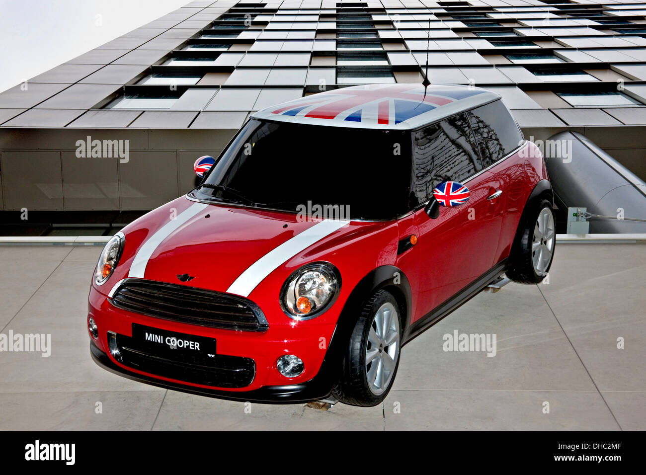 Rover Mini Cooper with Union Jack on roof Stock Photo - Alamy