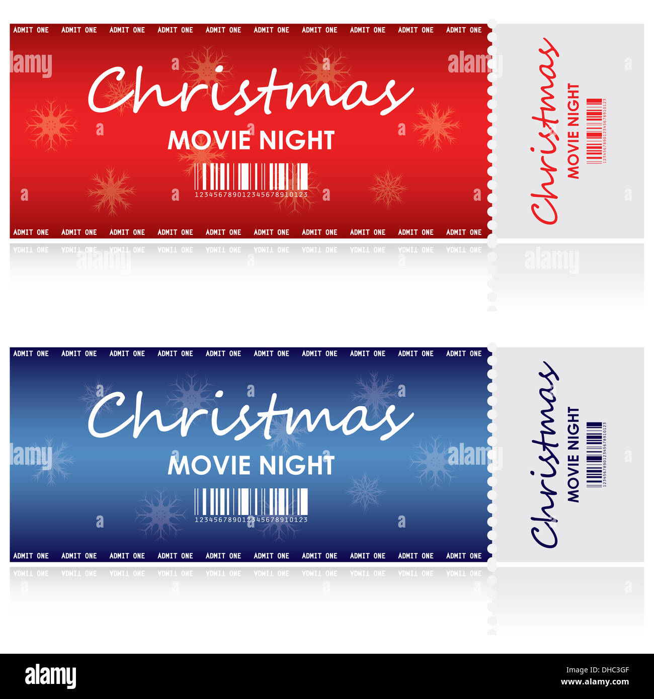 Special tickets for Christmas movie night Stock Photo Alamy