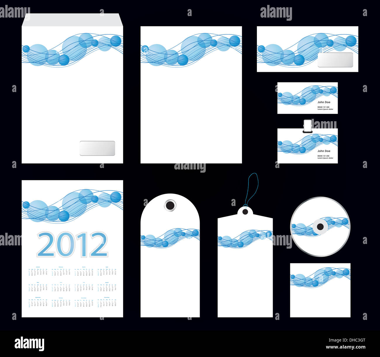 vector template of identity set - stationery design Stock Photo