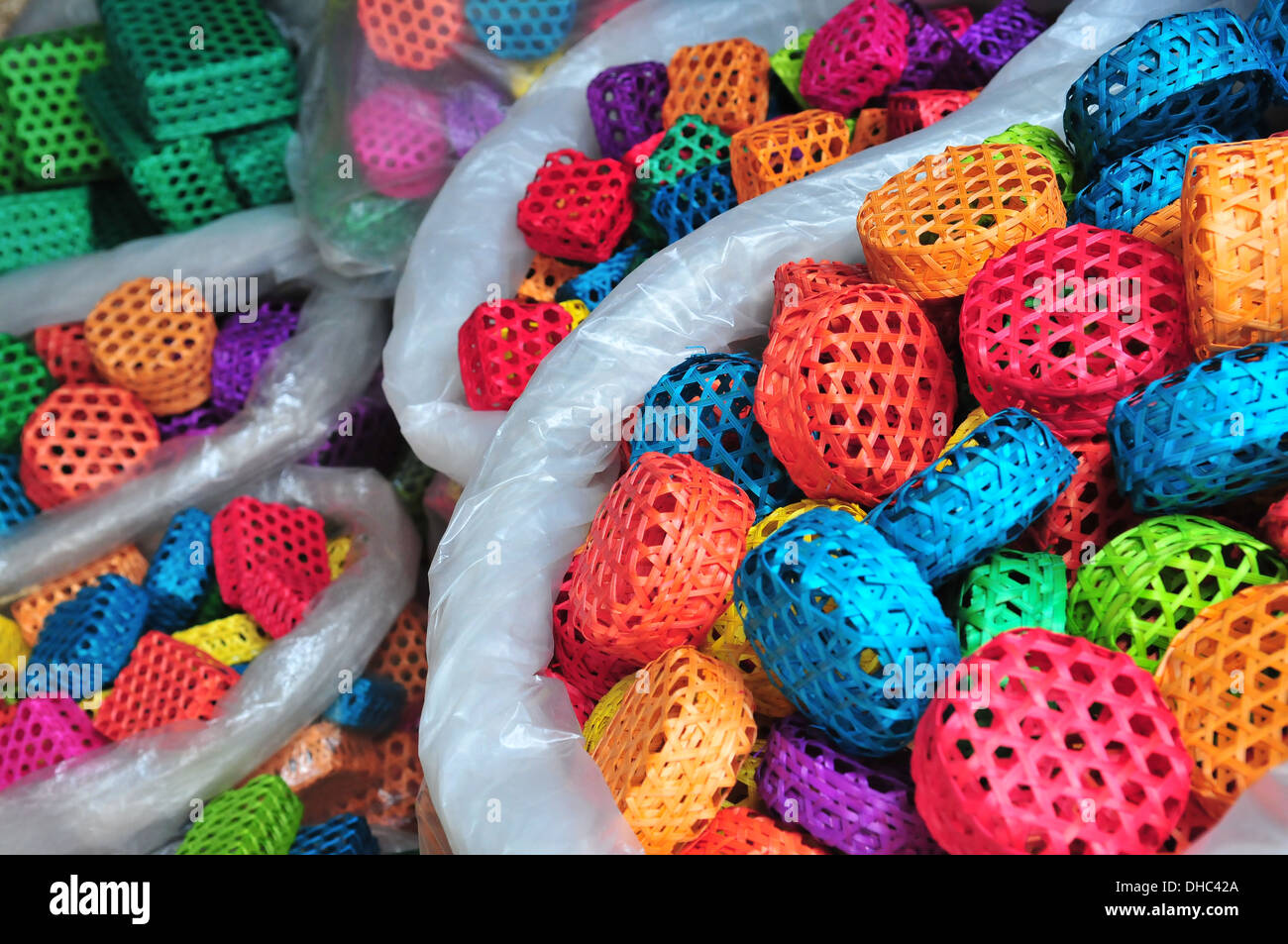 colourful handicrafts at Bangkok Chatuchak Weekend Market, Thailand