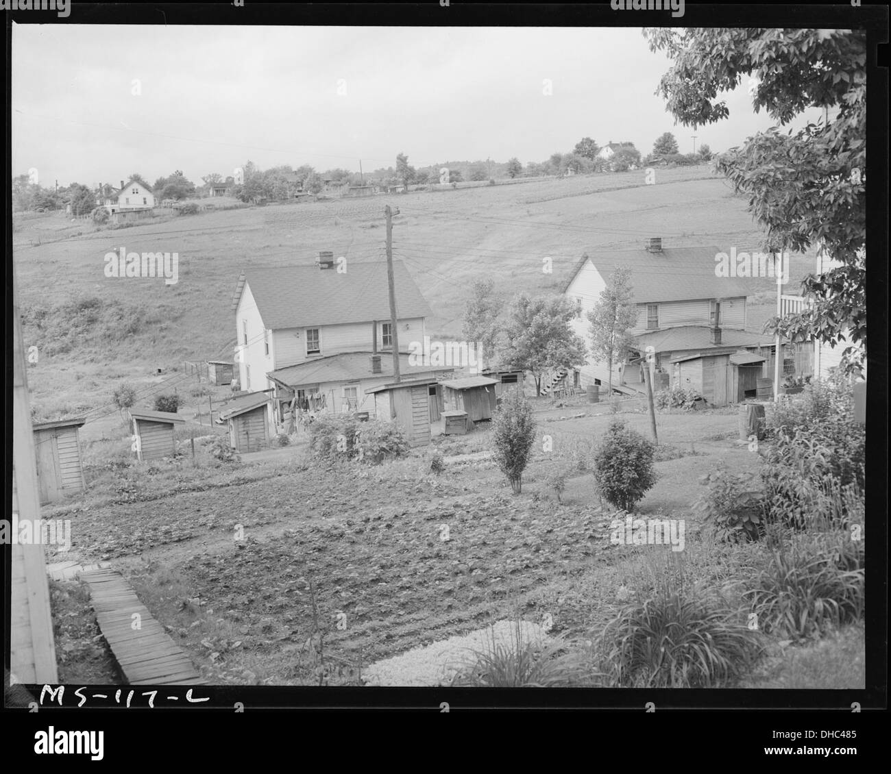 Houses in company housing project koppers coal division Black and White