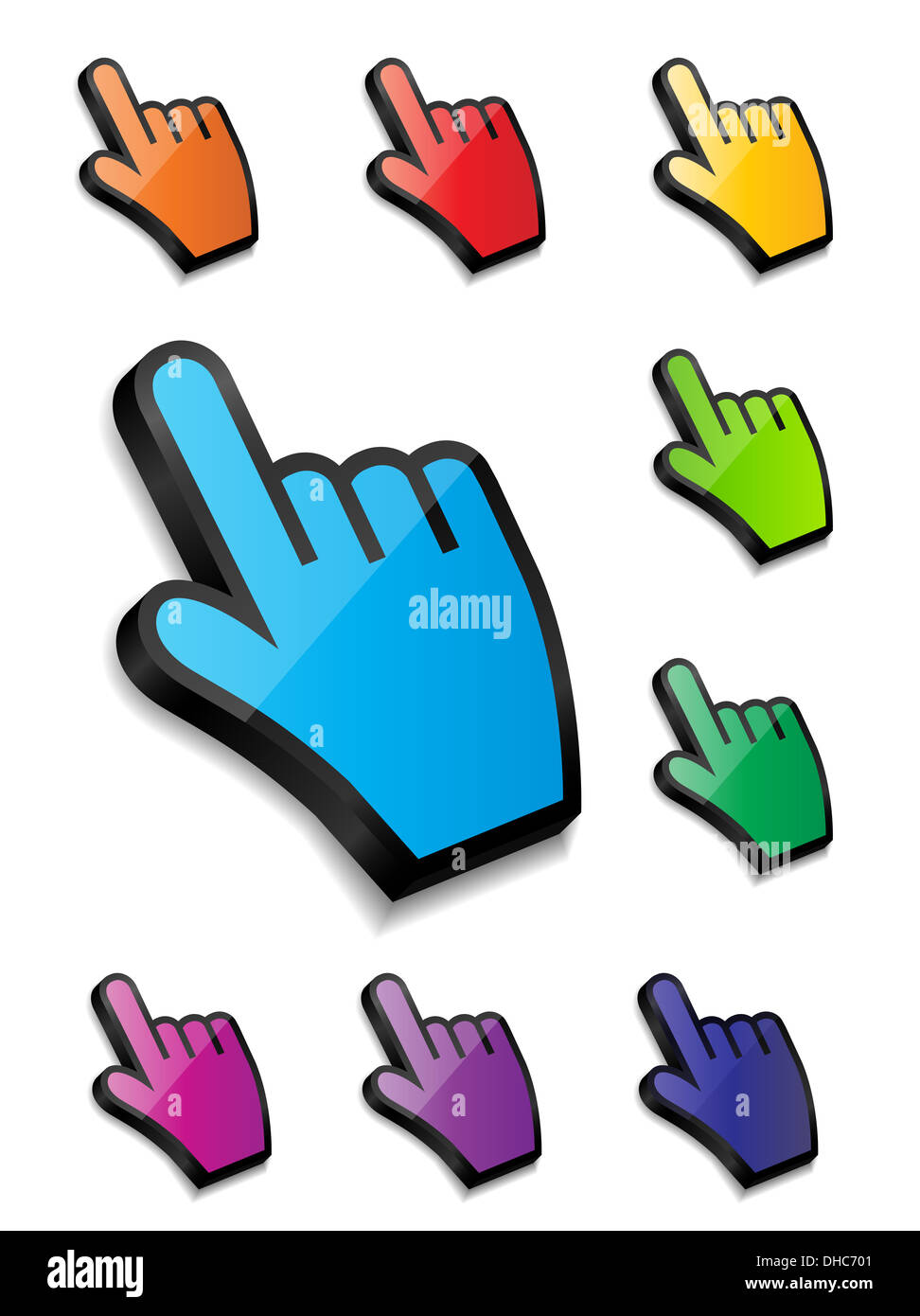 Mouse hand cursor vector illustration Stock Photo - Alamy