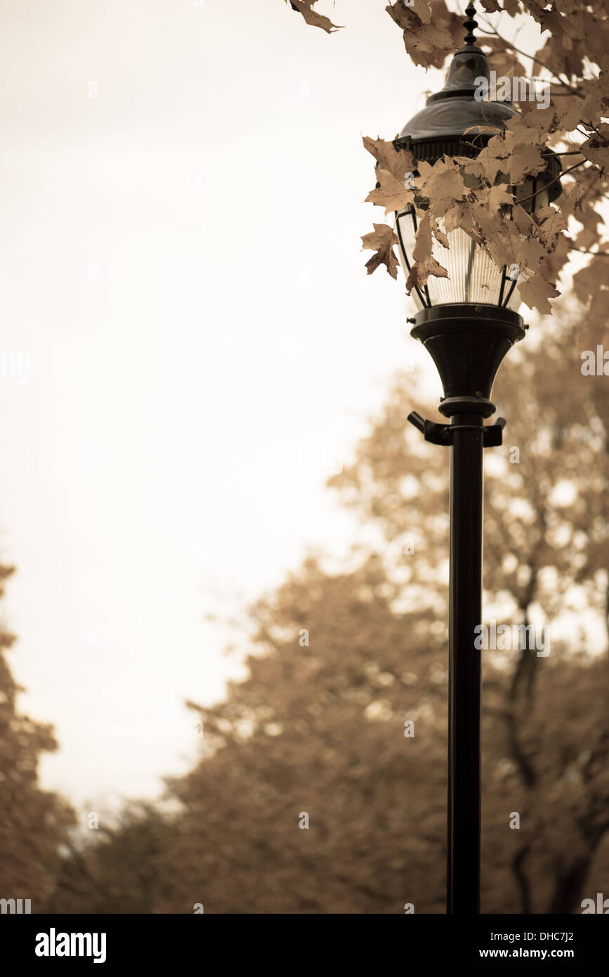 Old antique gas lamp post. Stock Photo