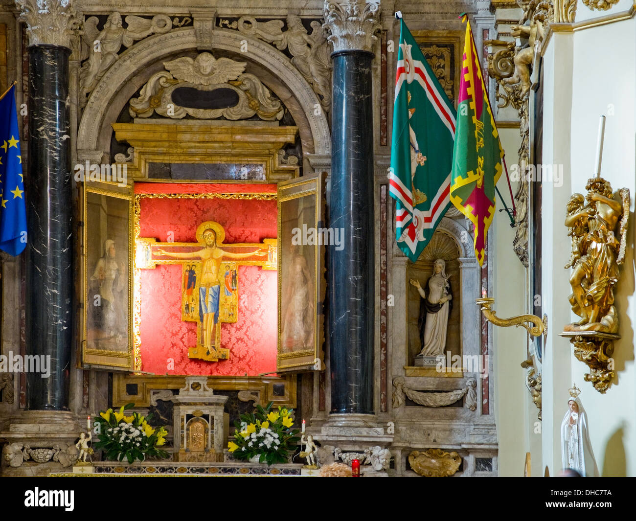 Altar of the Crocifisso church in Casa Santuario di Santa Caterina