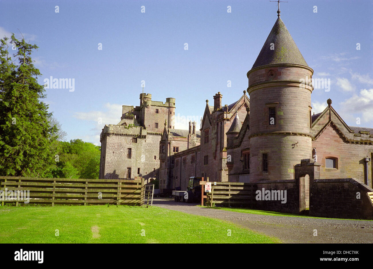 Hoddom Castle, Annandale, Dumfries and Galloway, Scotland, UK Stock Photo