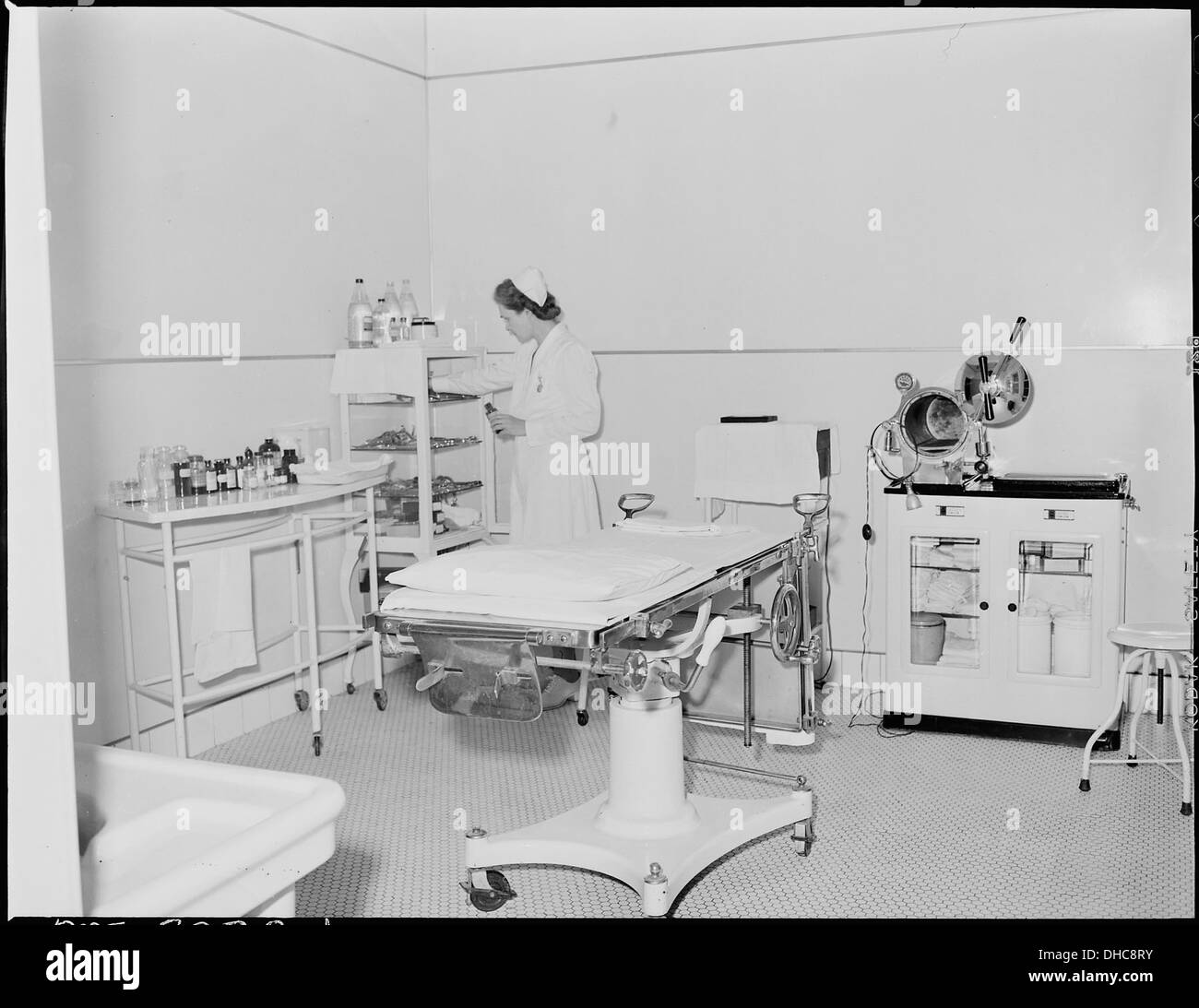 Operating room in company owned hospital. Inland Steel Company, Wheelwright 5E1 & 2 Mines, Wheelwright, Floyd County... 541468 Stock Photo
