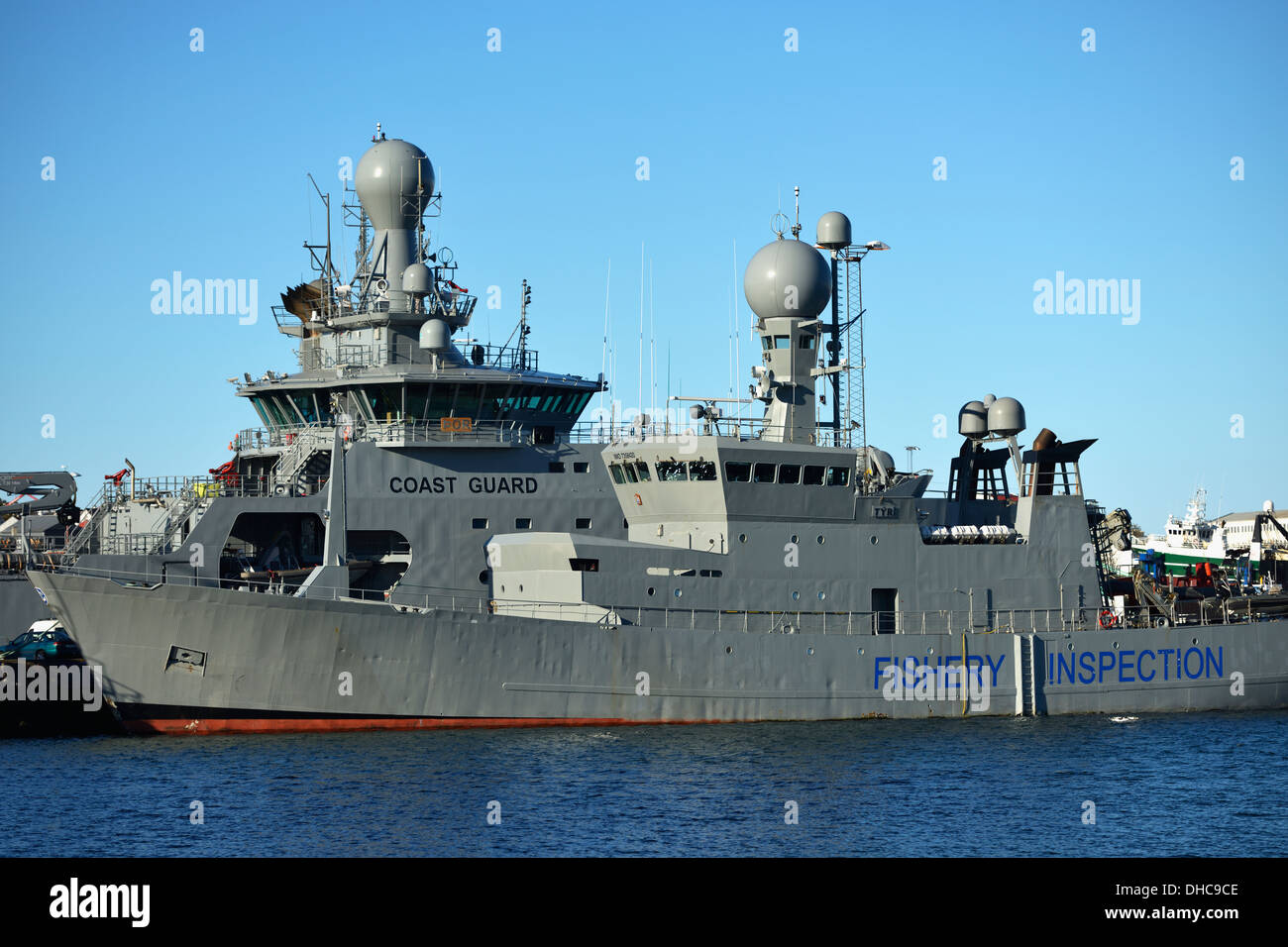 Coast Guard And Fishery Inspections Boats In Reykjavik Harbour; Reykjavik, Gullbringusysla, Iceland Stock Photo