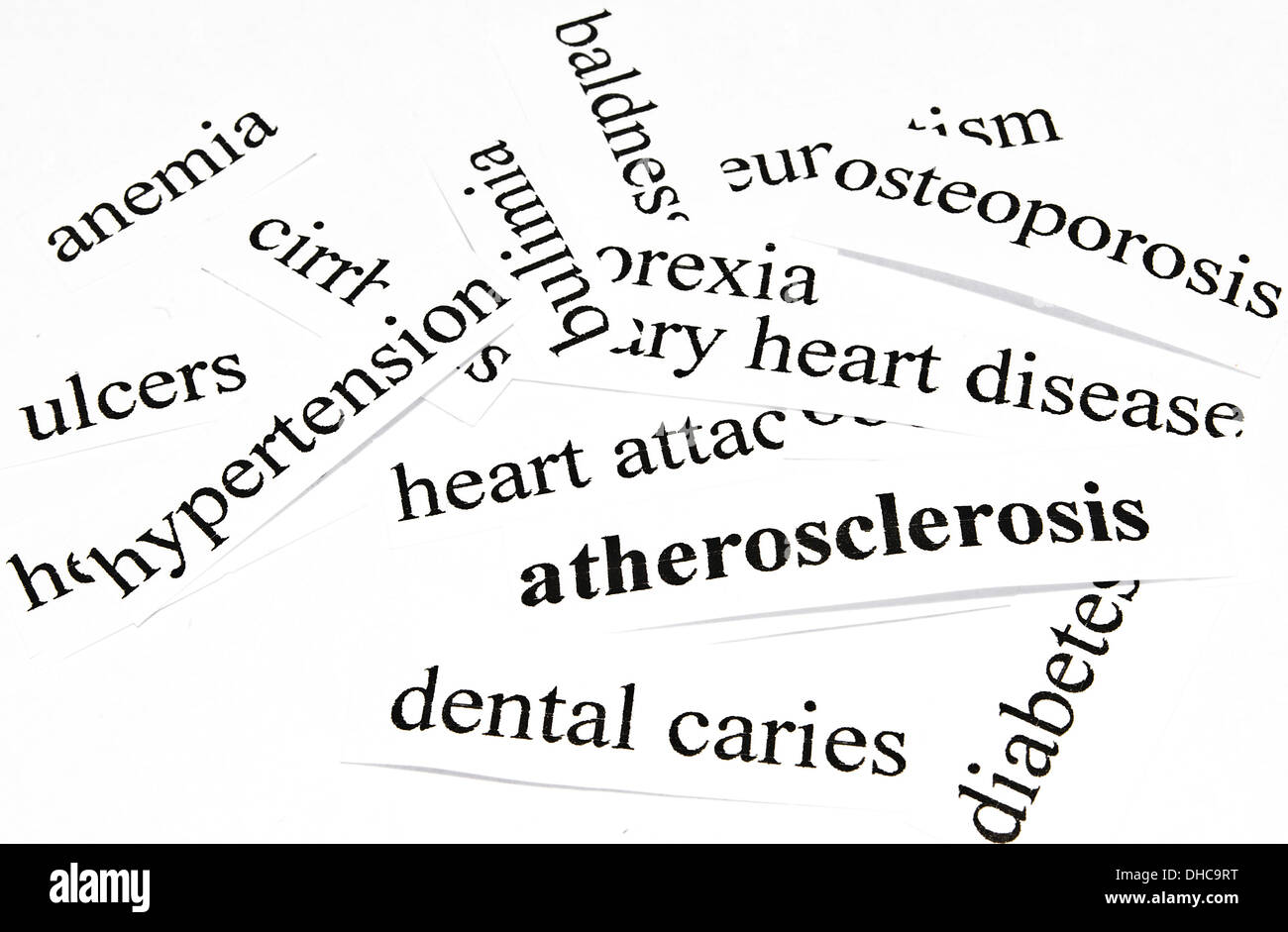Cut out Of Words Related With Diseases Stock Photo Alamy
