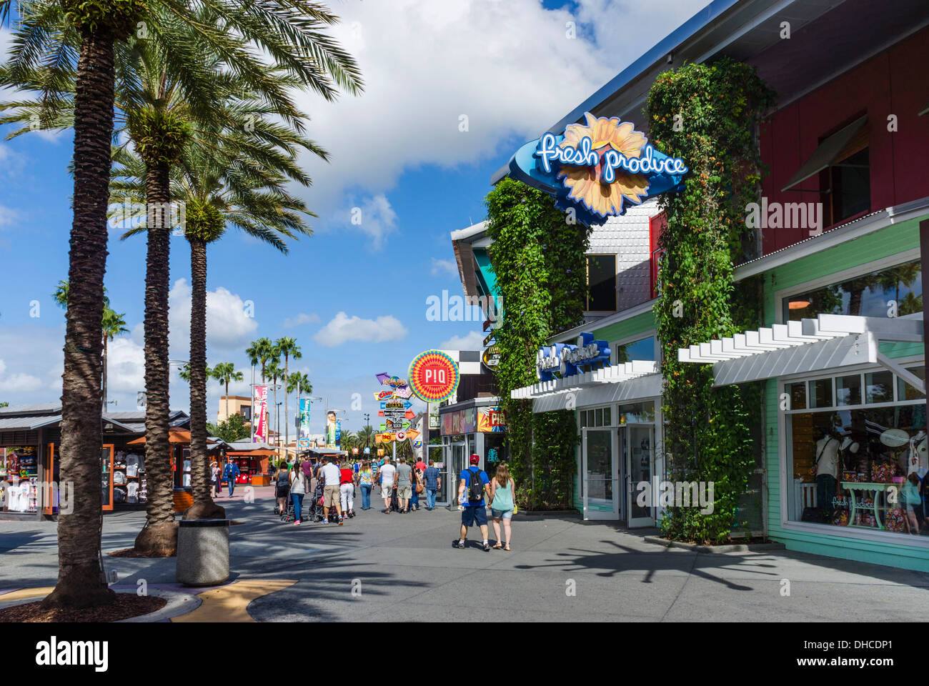 City Walk at Universal Orlando Resort, Orlando, Central Florida, USA Stock Photo
