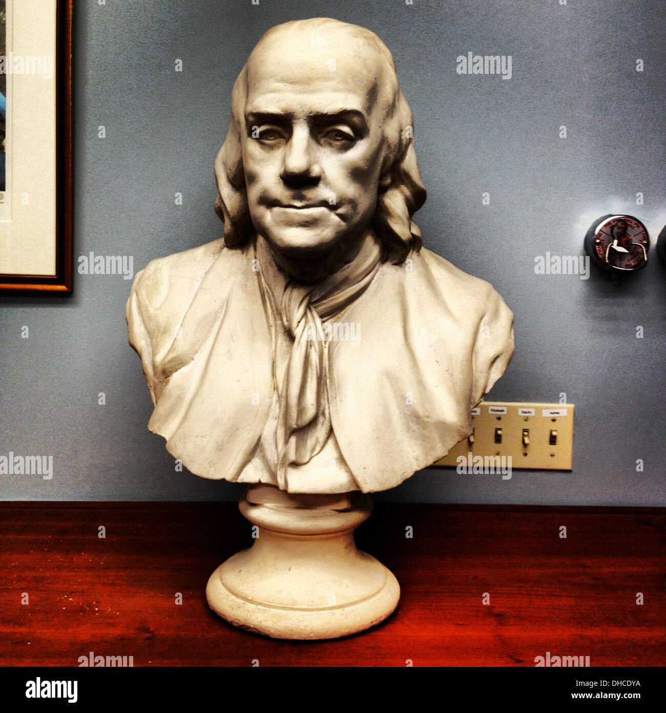 Bust of Benjamin Franklin Stock Photo