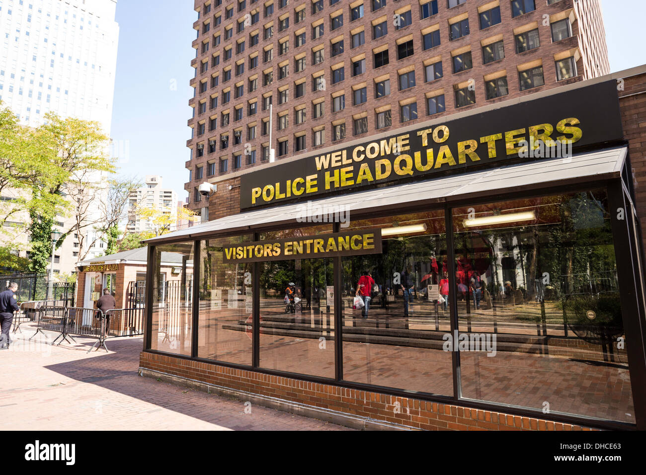 New York City Police Headquarters, Visitors Entrance, One Police Plaza, NYC Stock Photo Alamy