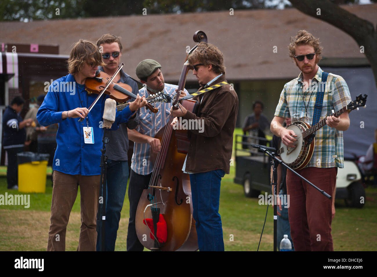 The NORTH PACIFIC STRING BAND plays at the Monterey Jazz Festival - MONTEREY, CALIFORNIA Stock Photo
