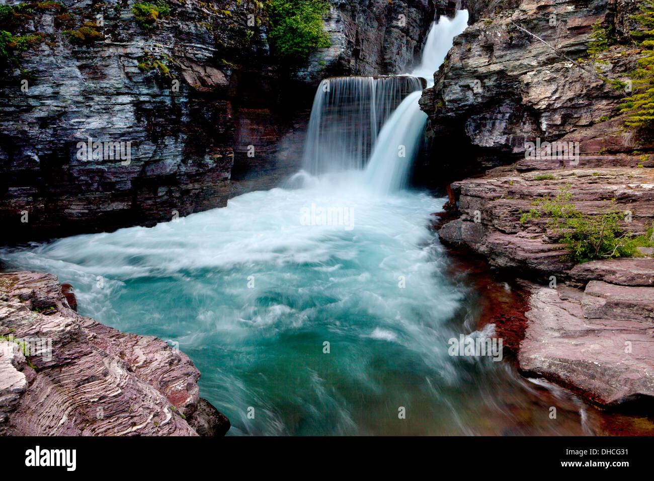 St mary falls glacier national park hi-res stock photography and images ...