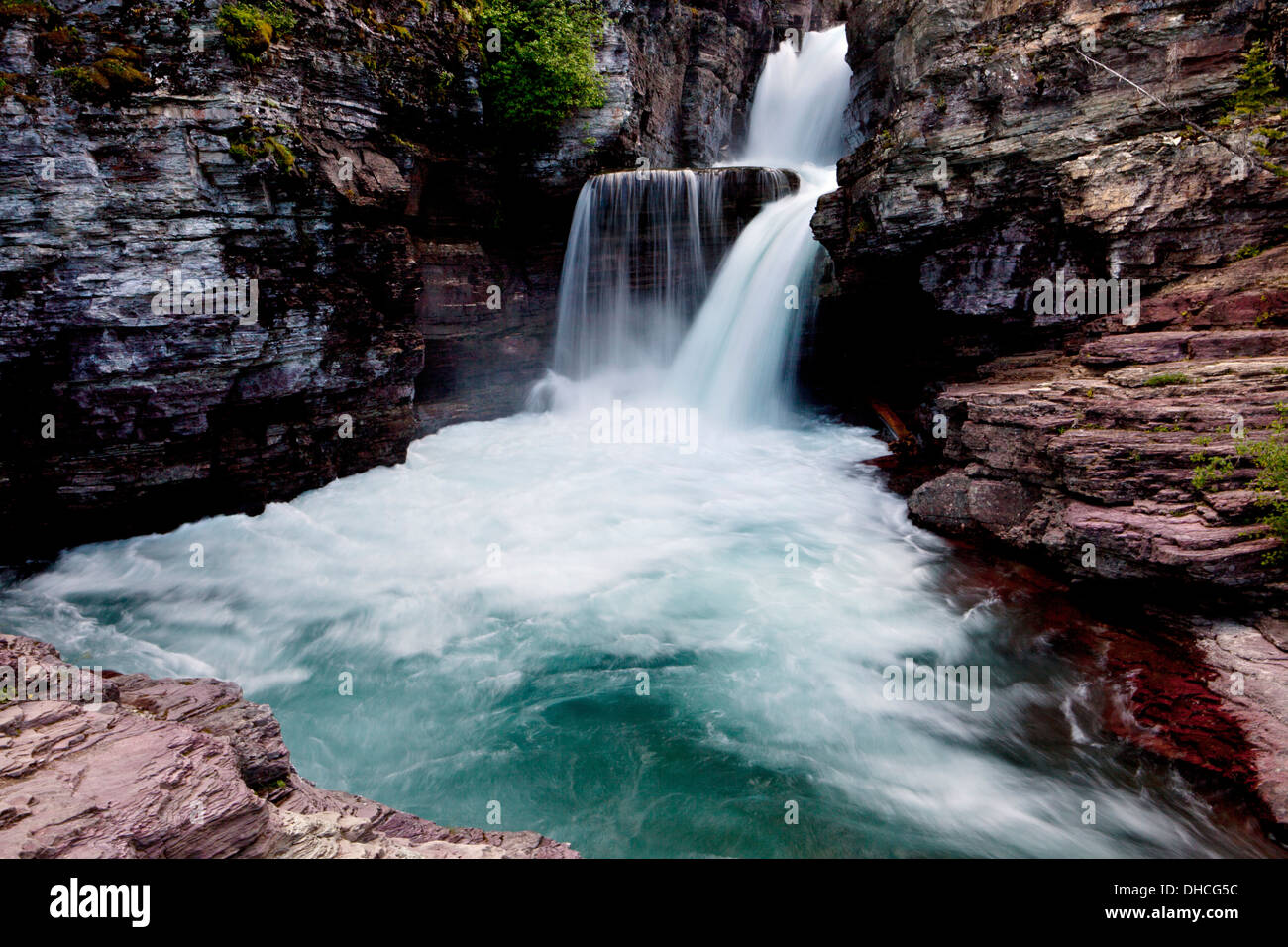 St mary falls glacier national park hi-res stock photography and images ...