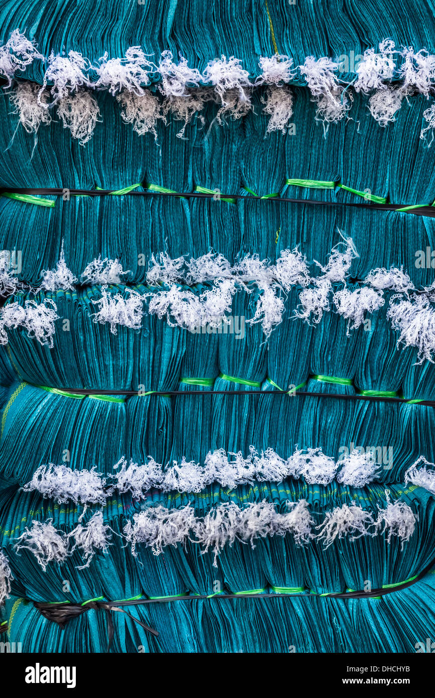 Vietnam, Ho Chi Minh City, Cholon Market, bundled plastic sacks Stock Photo