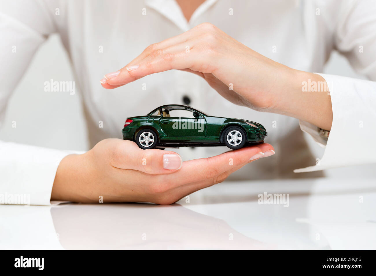 Protection of car. Business concept. Stock Photo
