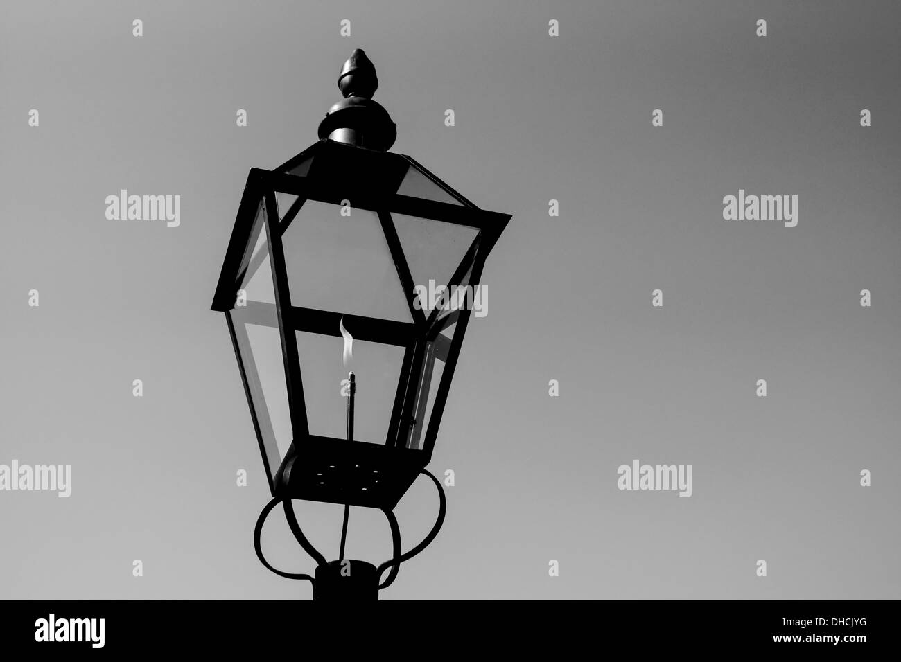 A classic Southern oil lantern.  This specific model evokes a particularly 'Charleston, South Carolina' feel. Stock Photo