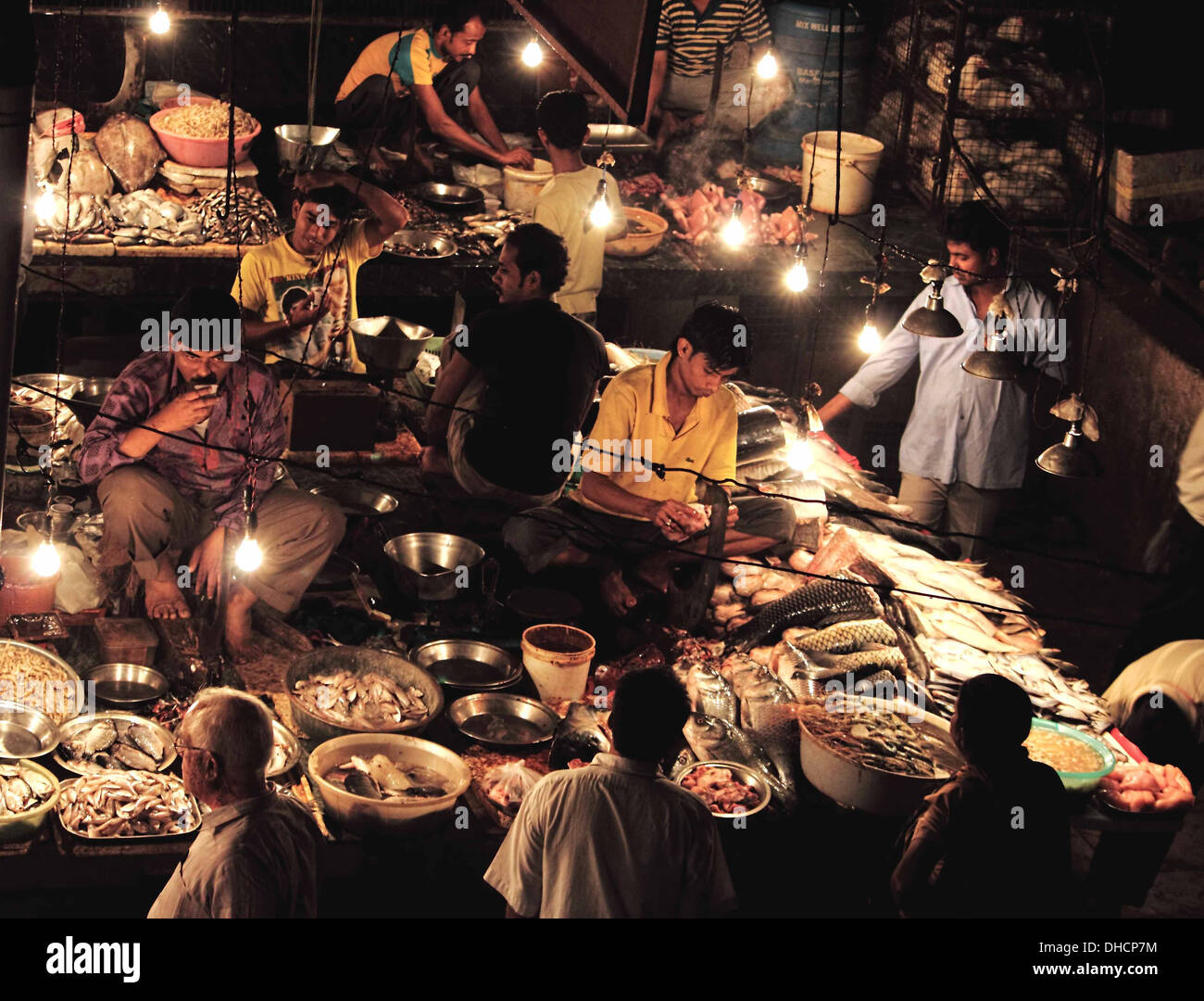 Fish market In Delhi Stock Photo Alamy
