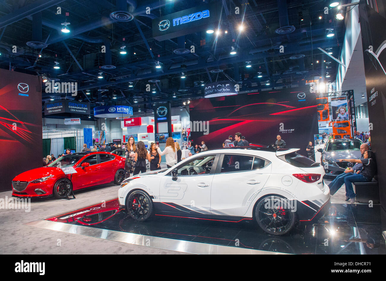 Las Vegas, Nevada, USA. 5th November 2013. Various cars on Mazda booth