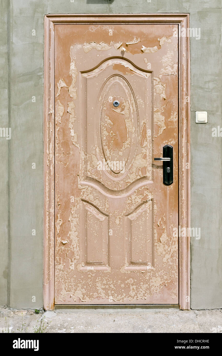scaly brown  door Stock Photo