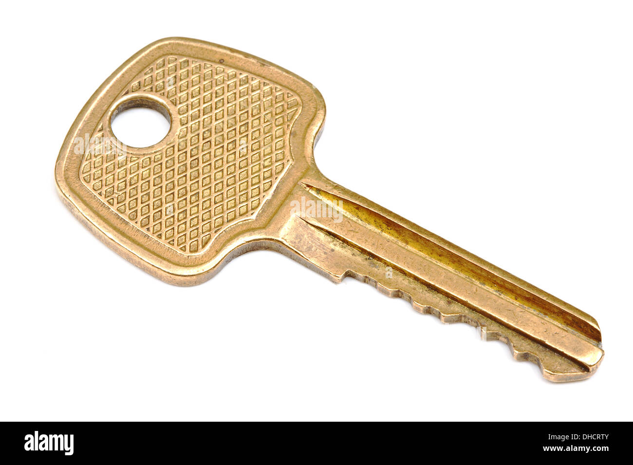 Yellow metallic key Stock Photo Alamy