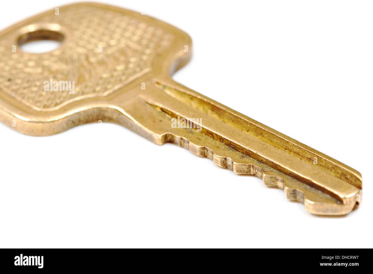 Yellow metallic key Stock Photo Alamy