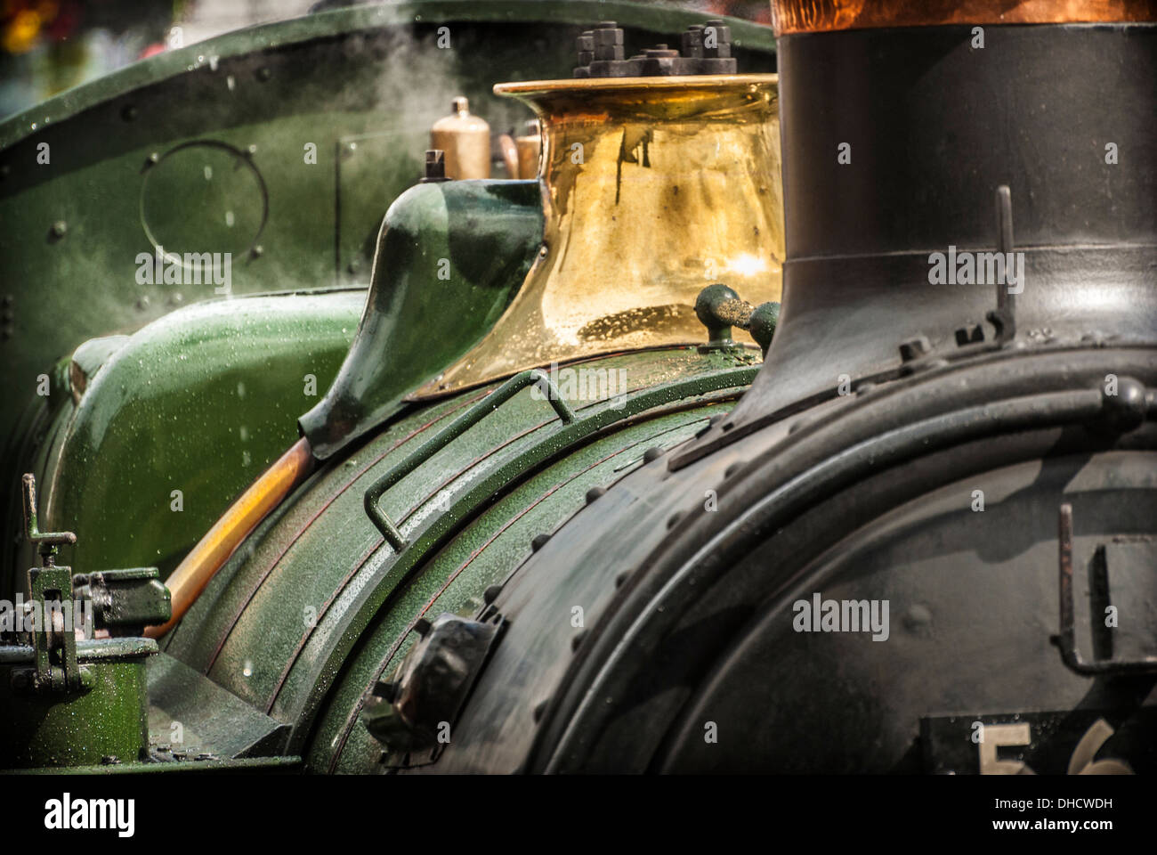Background of a green steam engine at llangollen, Wales Stock Photo Alamy