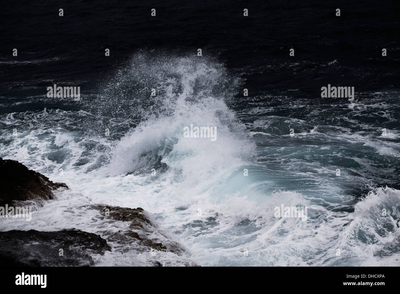 Croatia, Mediterranean Sea, ocean, surf at shore Stock Photo