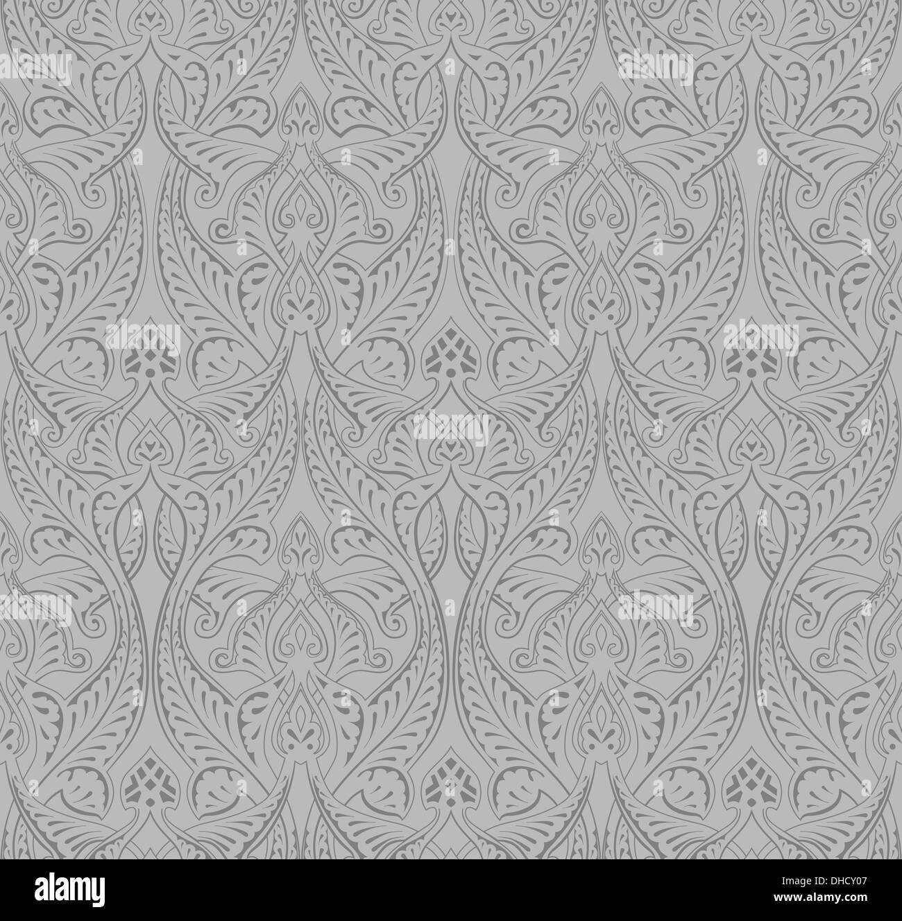 Vintage intricate seamless background tile based on Middle Eastern Arabic motif pattern Stock Photo