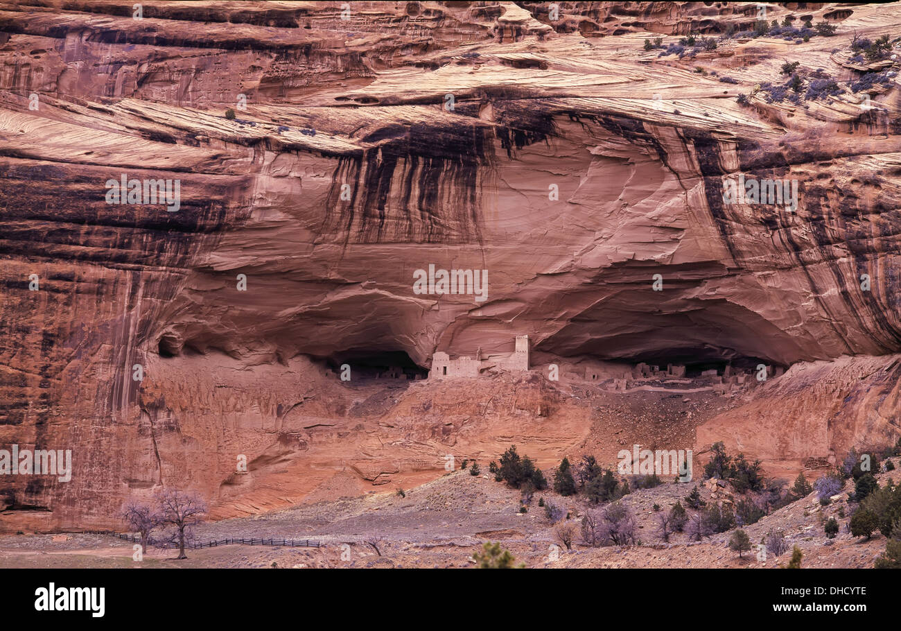 Native Indian Cave Dwellings; Arizona, United States Of America Stock