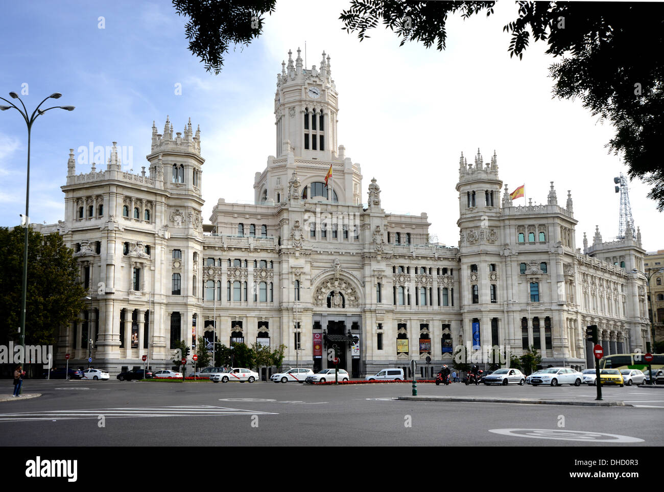 MADRID, SPAIN . The Cibeles Palace (City Hall) Stock Photo
