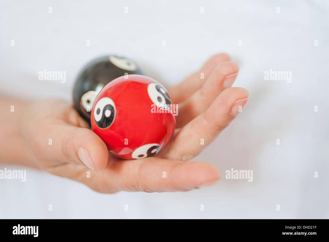 Traditional Chinese Medicine, TCM, female therapist with baoding balls