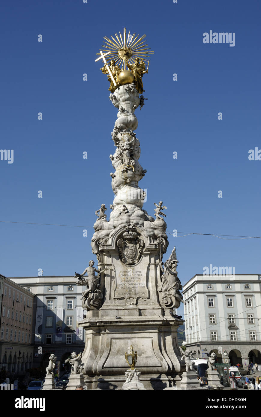 Holy Trinity Column In Linz Stock Photo - Alamy