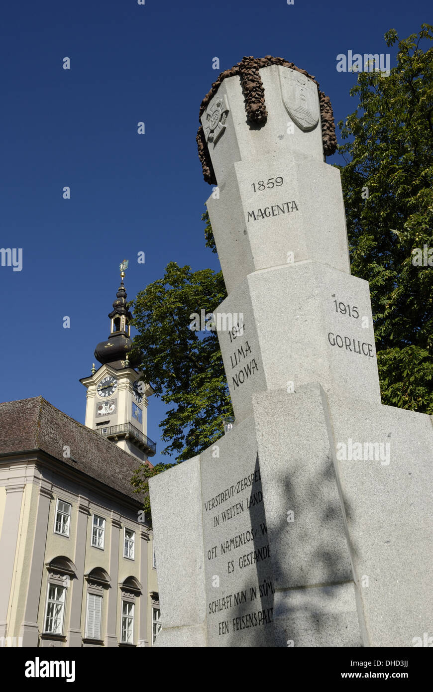 Monument at the Landhaus in Linz Stock Photo
